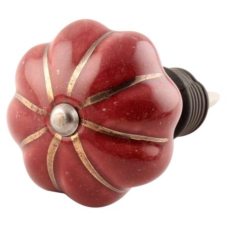 Cherry Golden Line Ceramic Melon Wine Stopper